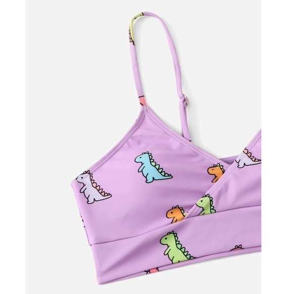 NEW ROMWE Cartoon Dino Print High Waist Bikini - S & M - Picture 5 of 13